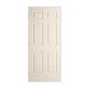 Codel Doors 28" x 80" x 1-3/8" Primed 6-Panel Colonist Molded Hollow Core 4-9/16" RH Prehung Door 2468MHCCOLRH26D4916